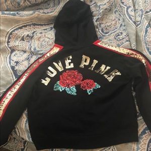 Victoria secret bling pull over hoodie
